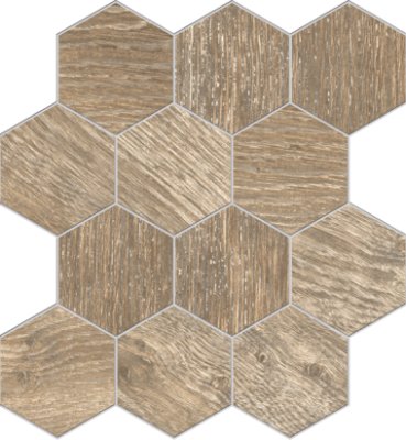 Shizen Tile 12" x 13" - Ambra  Hexagon