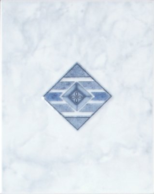 New Albion Wall Insert Tile 8" x 10" - Blue