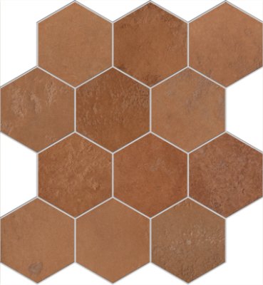 Home Hexagon Mosaic Tile 12" x 13" - Redflame