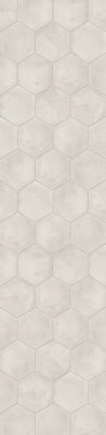 Terra Art Hexagon Tile 8.5" x 10" - Bianco