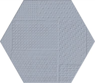 Sixty Hexagon Timbro Tile 8" x 7" - Cielo