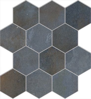 Home Hexagon Mosaic Tile 12" x 13" - Bluelagoon