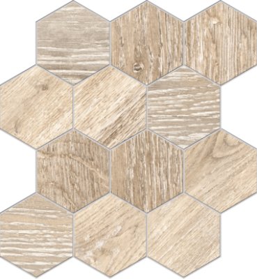 Shizen Tile 12" x 13" - Miele  Hexagon