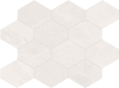 Brazilian Slate (Porcelain Tile) 3" Hexagonal tile 10" x 13" - Oxford White
