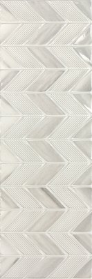 Riverdale Bright Aden Deco Marble Look Tile 11.8" x 35.4" - Ash