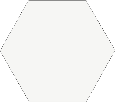 Solid Hexagon Tile 10" x 11" - White
