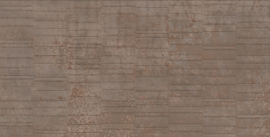 Iron Impatto Tile 24" x 48" - Coffee Groove