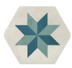 Terra Art Hexagon Tile 8.5" x 10" - Stella Oceano