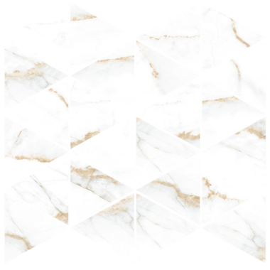 Dual Triangle Mosaic Tile 12" x 12" - White