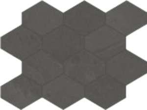 Brazilian Slate (Porcelain Tile) 3" Hexagonal tile 10" x 13" - Pencil Grey