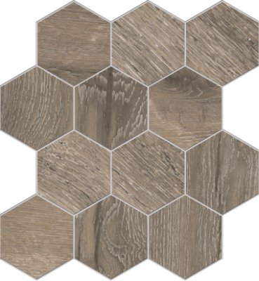 Shizen Tile 12" x 13" - Cenere  Hexagon