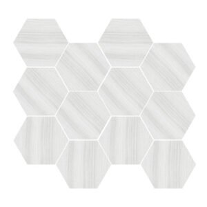 Coastline Next 3.25" Hexagon Tile 12" x 12.5" - Pebble Matte