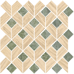 Paradiso Flip Mosaic Tile 11.5" x 11.5" - Green Polished