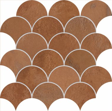 Home Shell Mosaic Tile 12" x 12" - Redflame