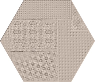 Sixty Hexagon Timbro Tile 8" x 7" - Fango