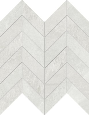 Nuances Chevron Mosaic Tile 12" x 12" - White