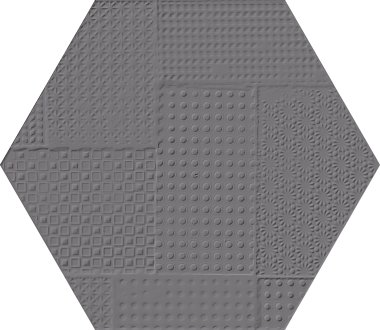 Sixty Hexagon Timbro Tile 8" x 7" - Antracite