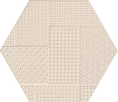 Sixty Hexagon Timbro Tile 8" x 7" - Sabbia