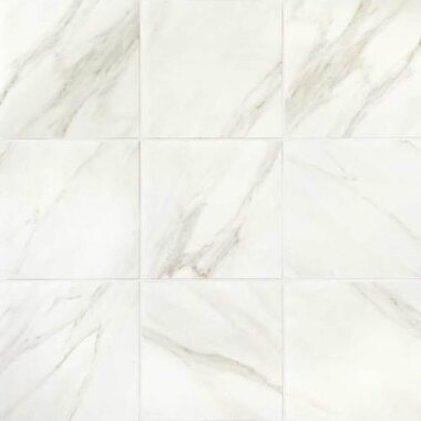 Mirasol Marble Look Tile Floor 12" x 12" - Bianco Carrara