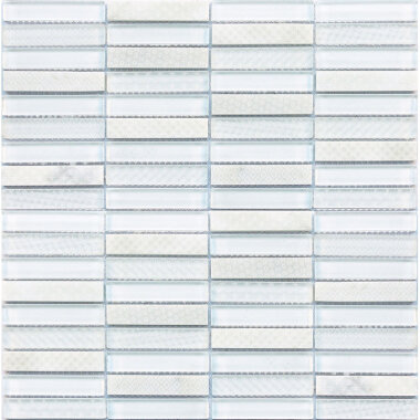 Artistic Purity 1 Mosaic Tile - 11.8" x 11.8" - White