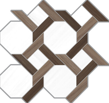 Dolomiti T.24 Mosaic Marble Look Tile 12" x 12.6" - Dolomiti