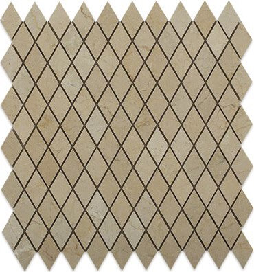 Crema Marfil Tile Diamond 1" x 2" - Polished