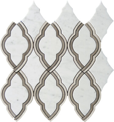 Waterjet Trellis 29 13.8" x 14.6" - Grey