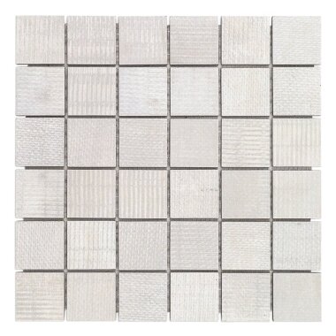 Organic Rug Mosaic Tile 11.81" x 11.81" - Ice