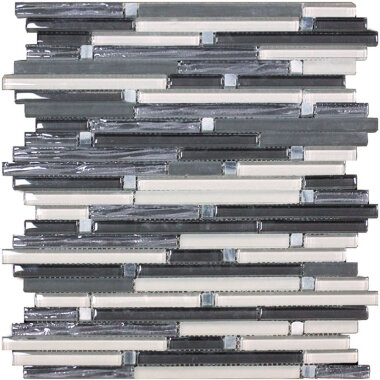 Cascades Grafitti Mosaic Tile - 12.2" x 12.2" - Gray