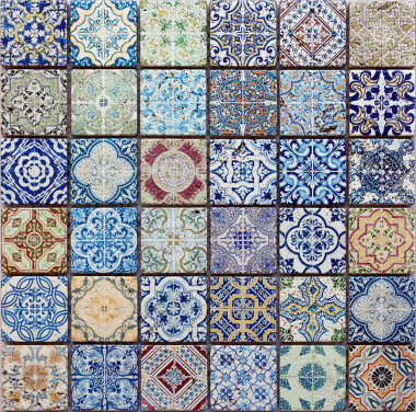 Artistic Festival 1 Mosaic Tile - 11.8" x 11.8" - Multicolor