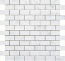 Eon Marble Look Tile Brick Mosaic 1" x 2" - Carrara