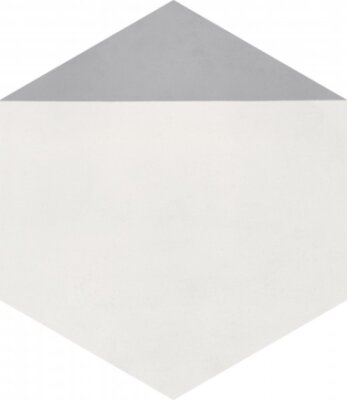 Bati Orient Cement Tile Hexagon Modern 8" x 9" - Off White/Grey