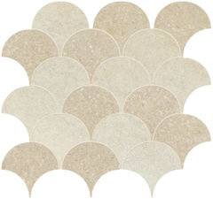 Tycoon Wave Mosaic Tile 13.7" x 14.5" - Beige mix