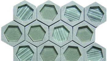 Marble Stone Glass Mix Tile Hexagon Mosaic 12