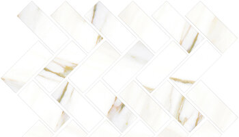 Cava Herringbone Mosaic Marble Look Tile 12.2