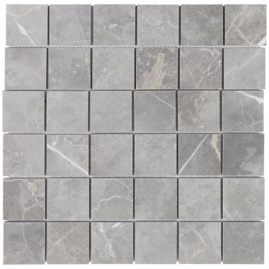 Marmi D'ltalia Mosaic Marble Look Tile 12" x 12" - Grigio Imperiale