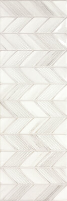 Riverdale Bright Aden Deco Marble Look Tile 11.8" x 35.4" - White