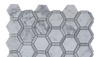 HoneyComb Hexagon Marble Look Tile 11.5