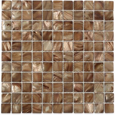 Freshwater Shell Tile Squares 1" x 1" - Pearl Brown