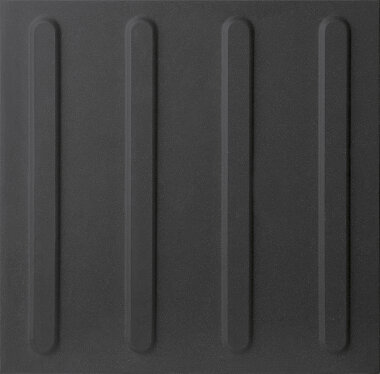 Tactile Bar Tile 12" x 12" - Vogue Black