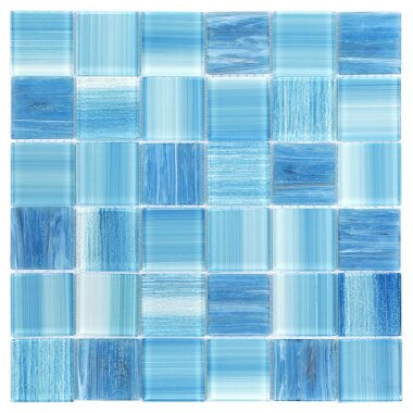 Kalama Mosaic Tile 11.81" x 11.81" - Ocean