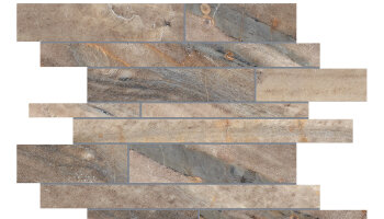 Evolution Random Strip Mosaic Tile - Earth