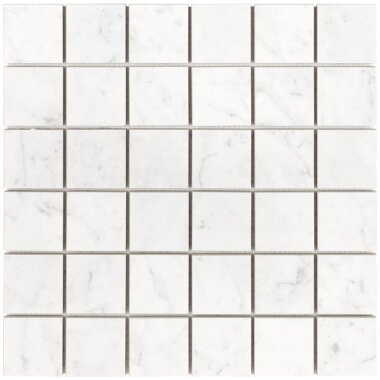 Marmi D'ltalia Mosaic Marble Look Tile 12" x 12" - Bianco Gioia