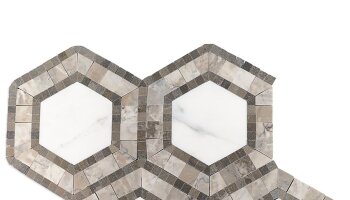 Metrology Hexagon Marble Look Tile 10.75