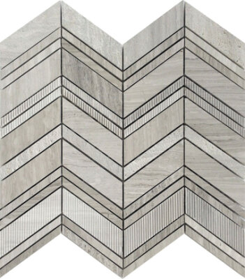 Bali Balian Mosaic Tile - 13" x 13.5" - Gray