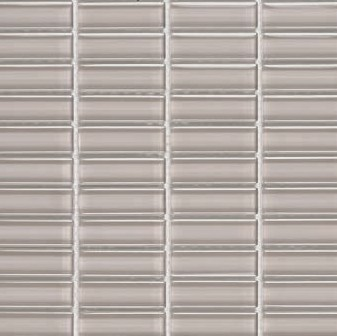 Cristallo Stacked Mosaic Tile 0.6" x 1.9" - Dove Grey