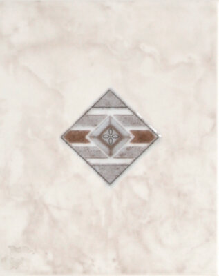 New Albion Wall Insert Marble Look Tile 8" x 10" - Taupe