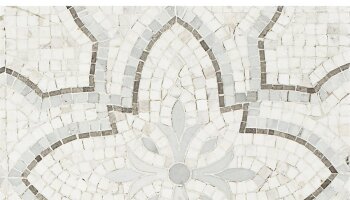 Floral Decor Marble Look Tile 12