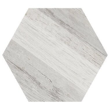 Barnard Hexagon Wood Look Porcelain Tile 8" x 9" - White