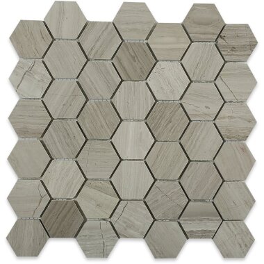 Wooden Beige Hexagon Wood Look Tile 11.75" x 11.75" - Wooden Beige